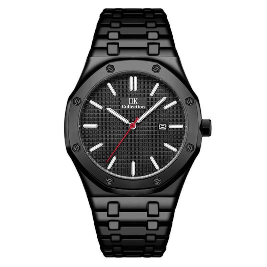 IIK brand watch quartz watch calendar waterproof steel band Men's Watch 1338A