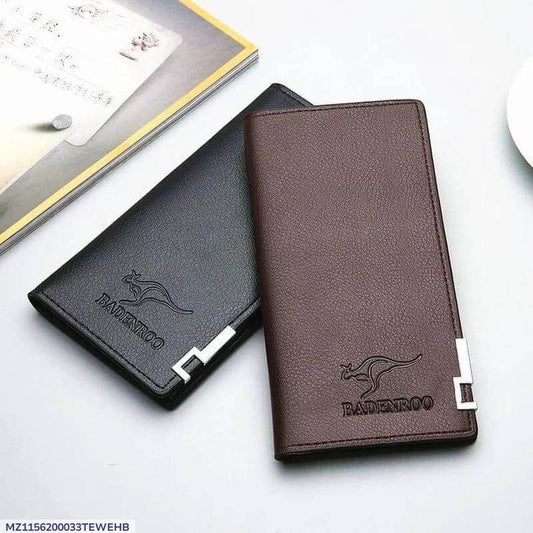 Elegant Men's Long Wallet – Premium PU Leather by Badenroo