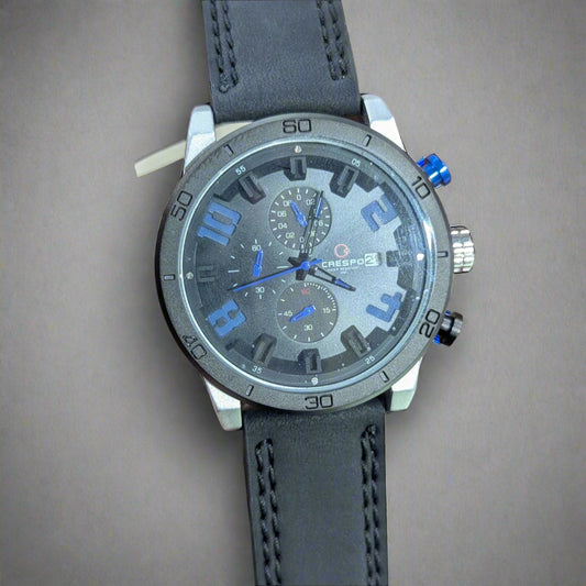 Crespo NightStrike – All Dial Working Watch with Electric Blue Accents