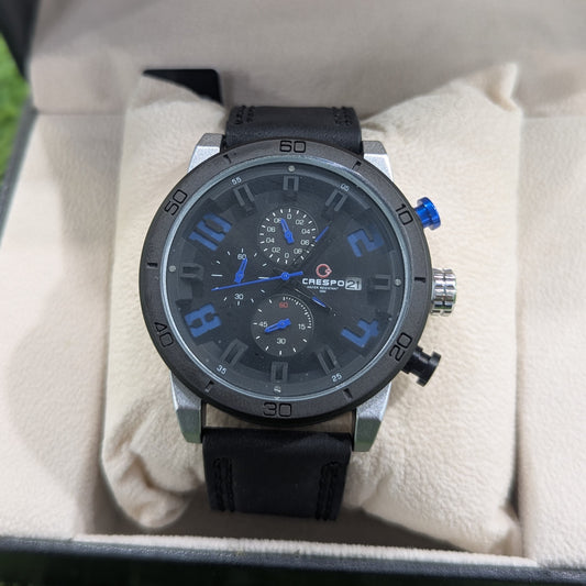 Crespo NightStrike – All Dial Working Watch with Electric Blue Accents